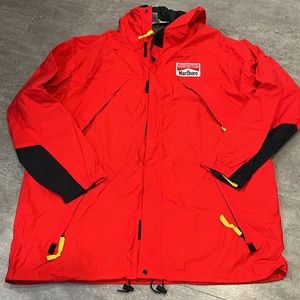 Marlboro Vintage Adventure Team Spell Out Full Zip Hooded Jacket 90s XL